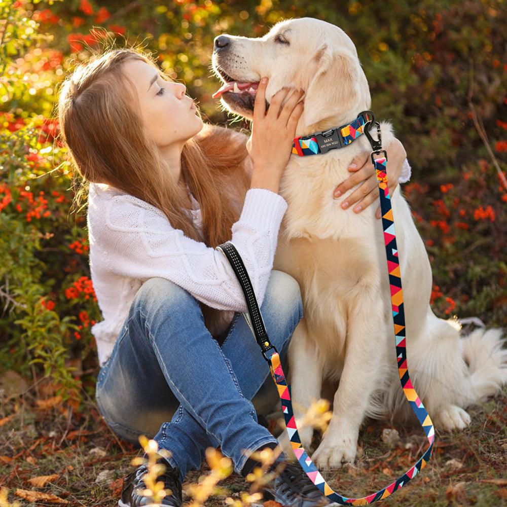Personalized Pet Id Dog Collar With Customizable Dog Tag