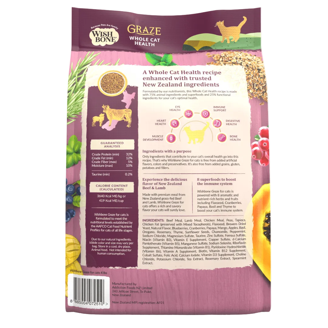 Wishbone Graze Beef and Lamb Dry Cat Food
