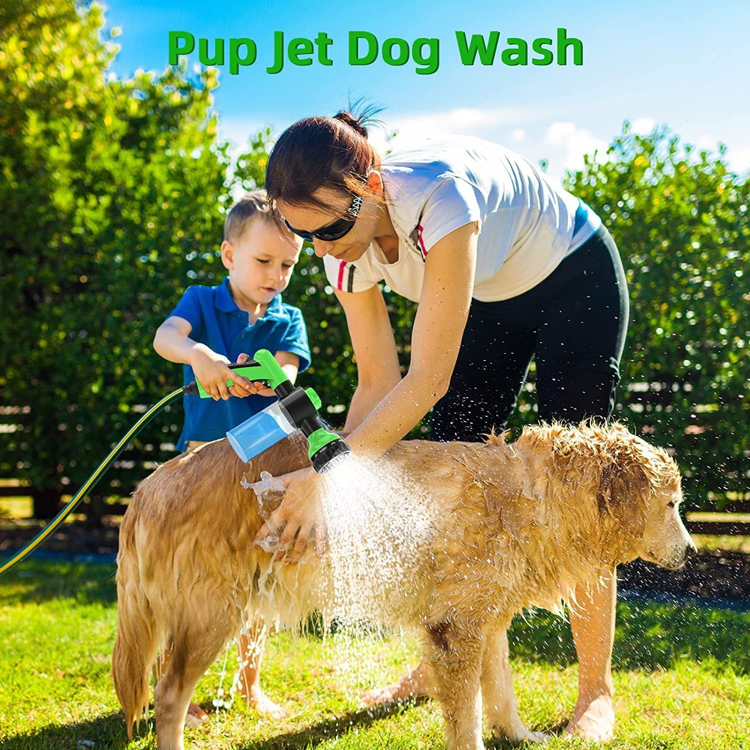 Pet Dog Wash Outdoor, High-Pressure Pet Shower Sprayer Dog Shower, Car Washing, Pet Bathing