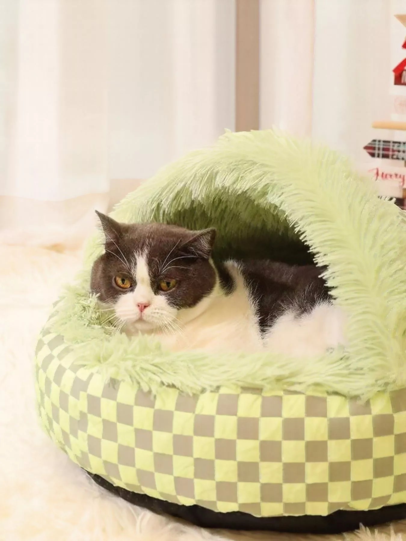 Cozy Cave Pet Nest with Plush Interior