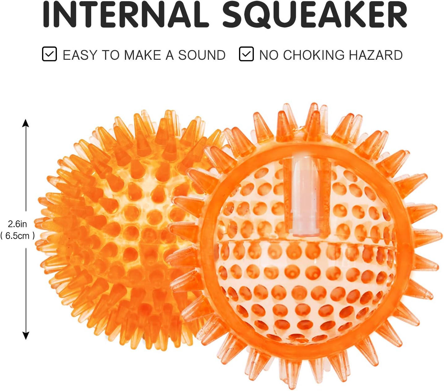 30% OFF! 2.5" Spiky Ball Squeakers, 3 Colors CHEAPER THAN AMAZON