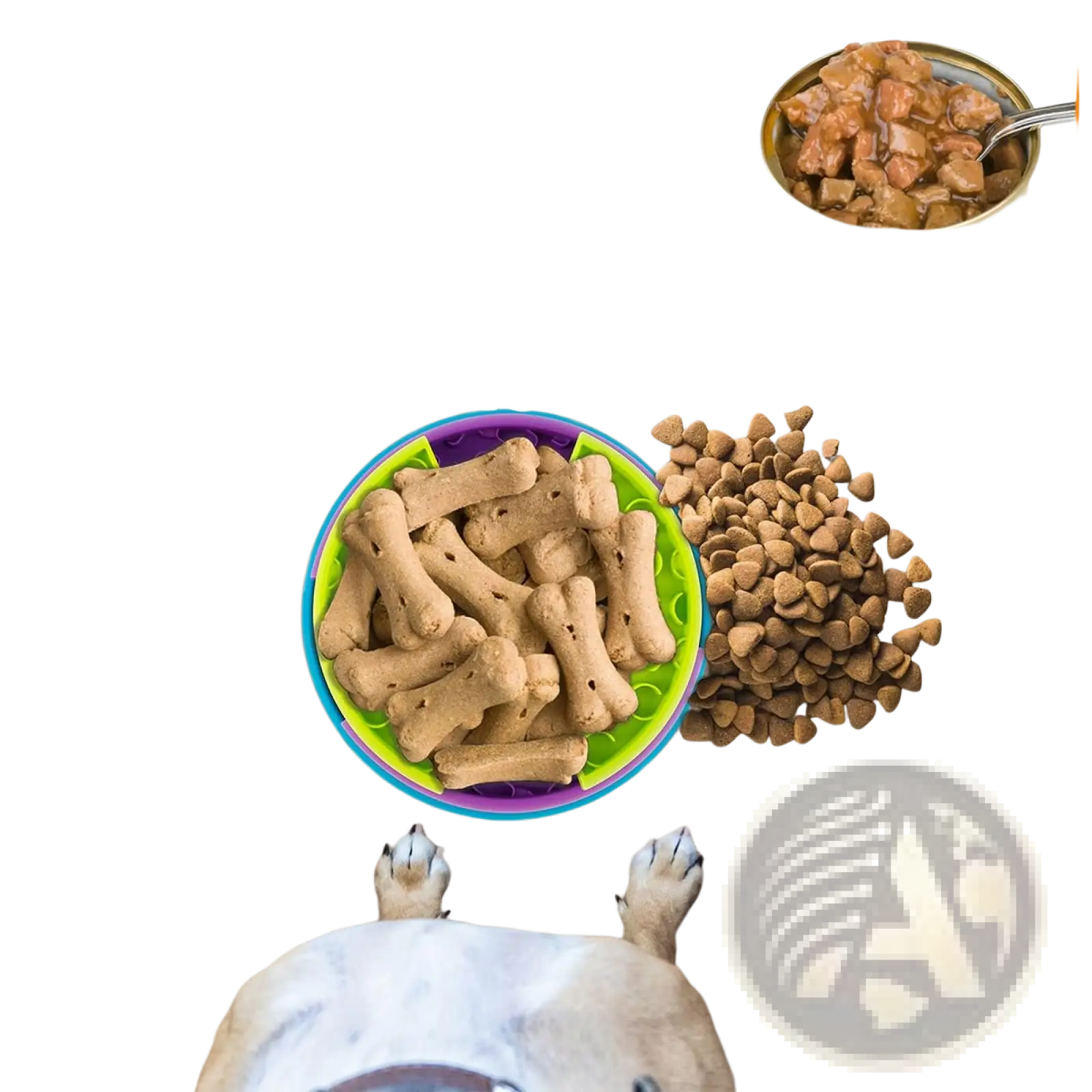 3-in-1 Dog Feeder Puzzle and Lick Mat Slow Feeder Bowl