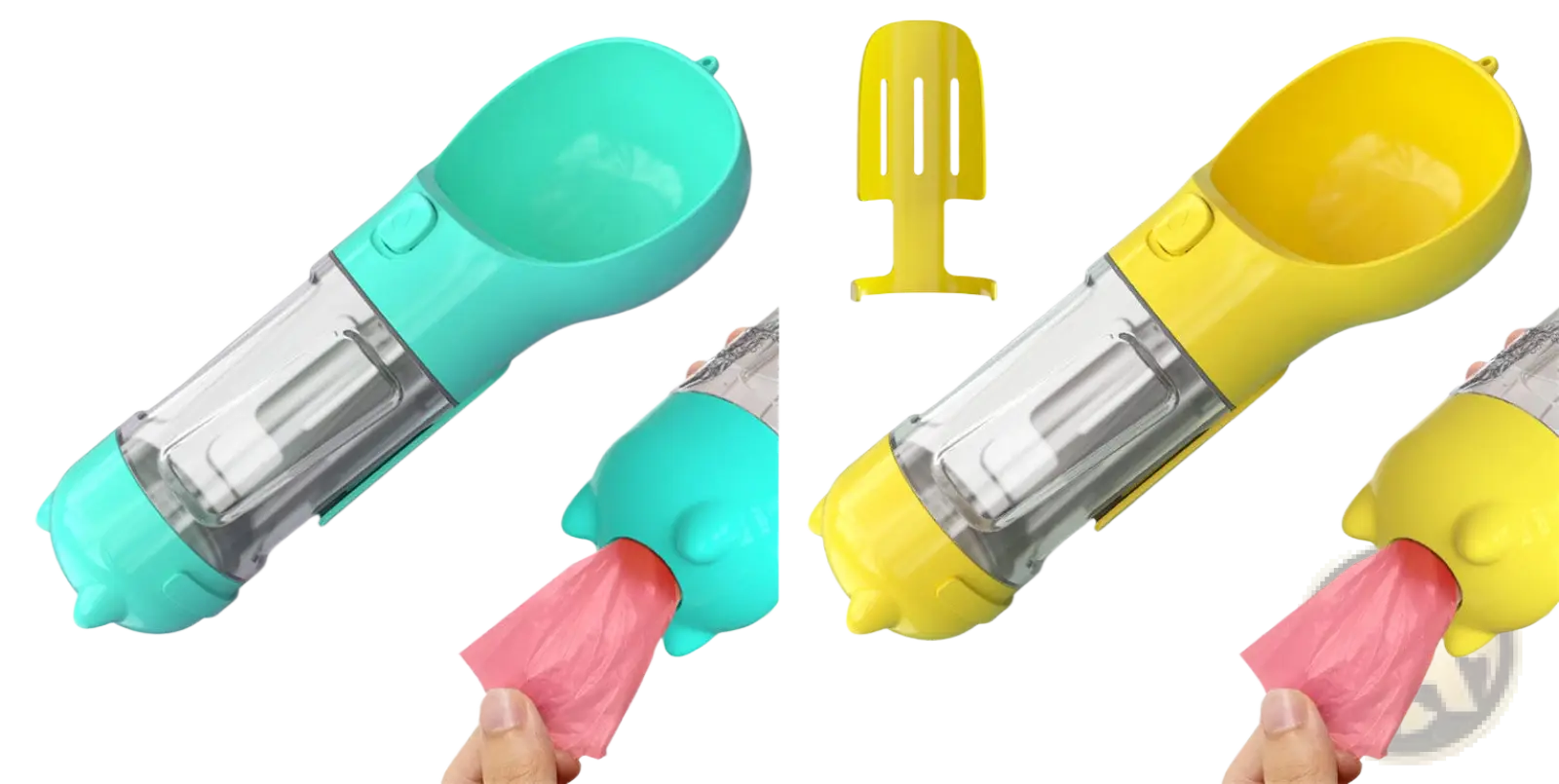 3-in-1 Portable Dog Water Bottle with Food and Bag Dispenser