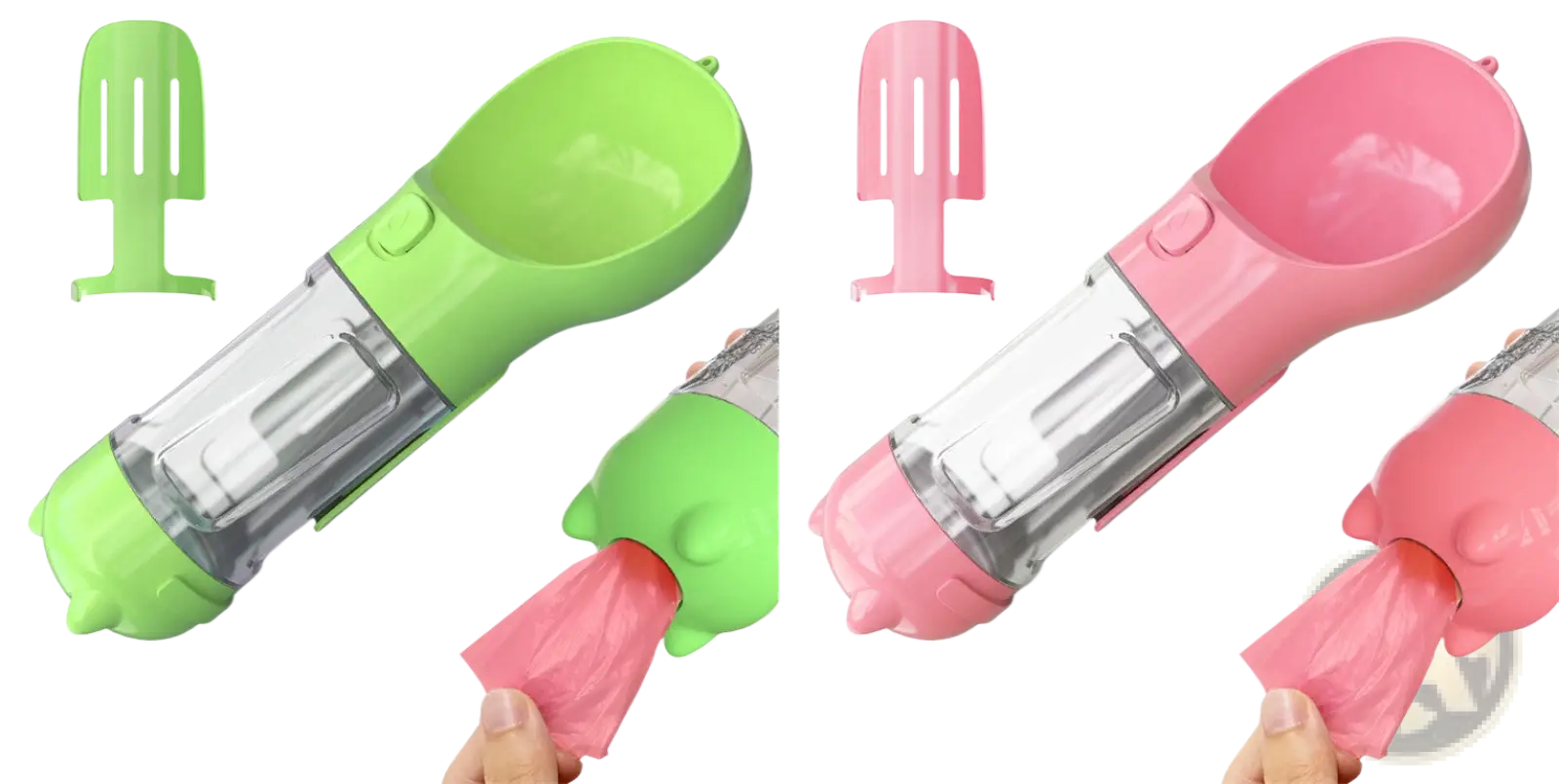 3-in-1 Portable Dog Water Bottle with Food and Bag Dispenser