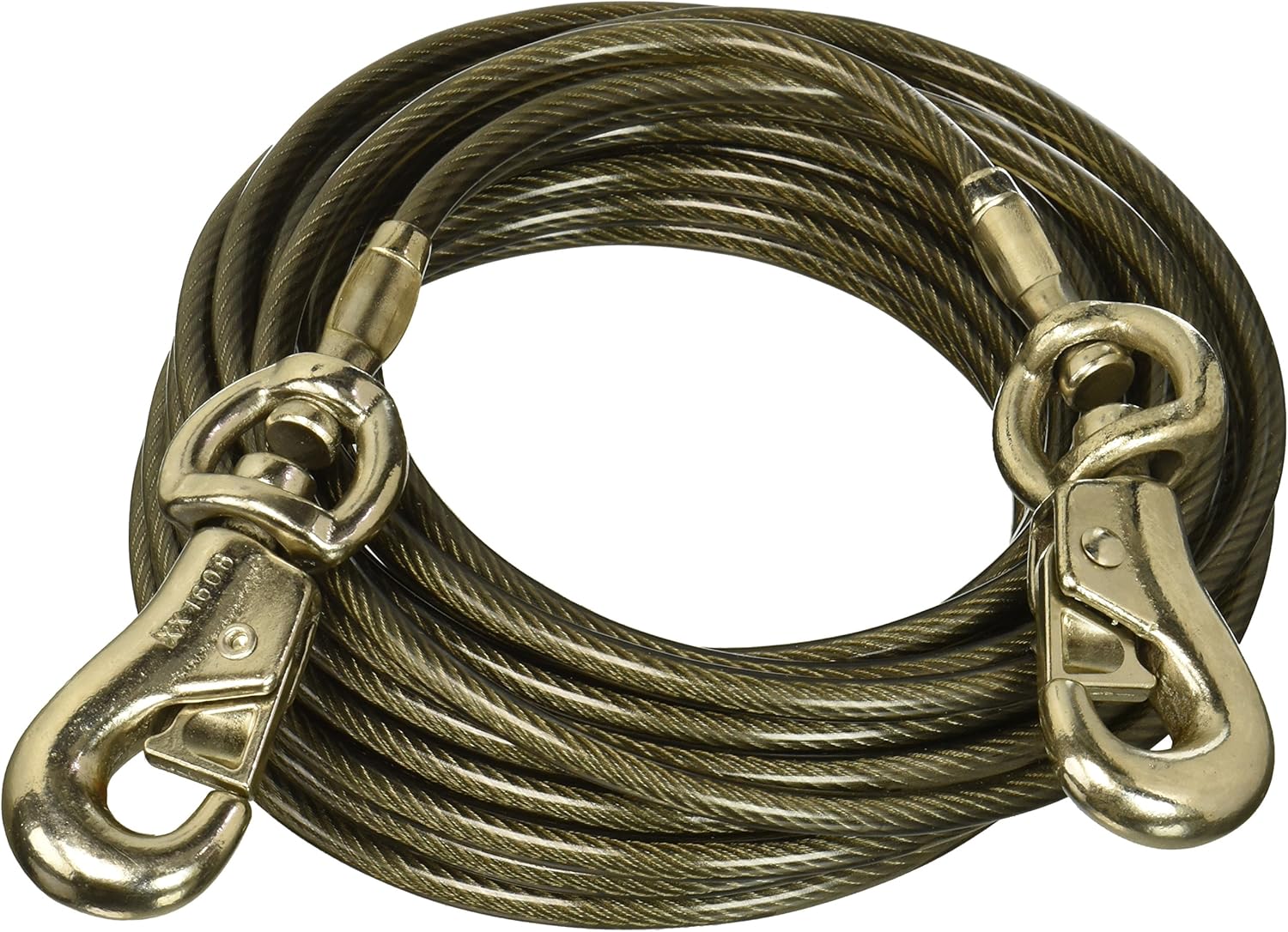 Boss Pet Super Beast XXL Dog Twin-Swivel Vinyl Coated Tie-Outs 40ft Up 250lbs