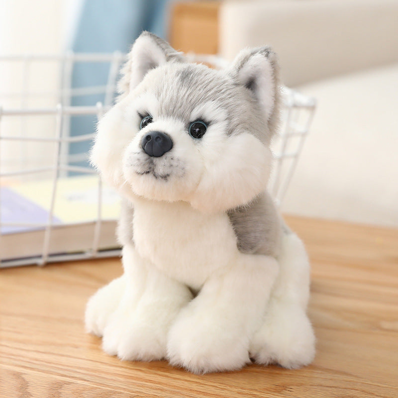 Simulation dog Maltese plush toy Bichon Frise doll Labrador Tibetan Mastiff birthday gift