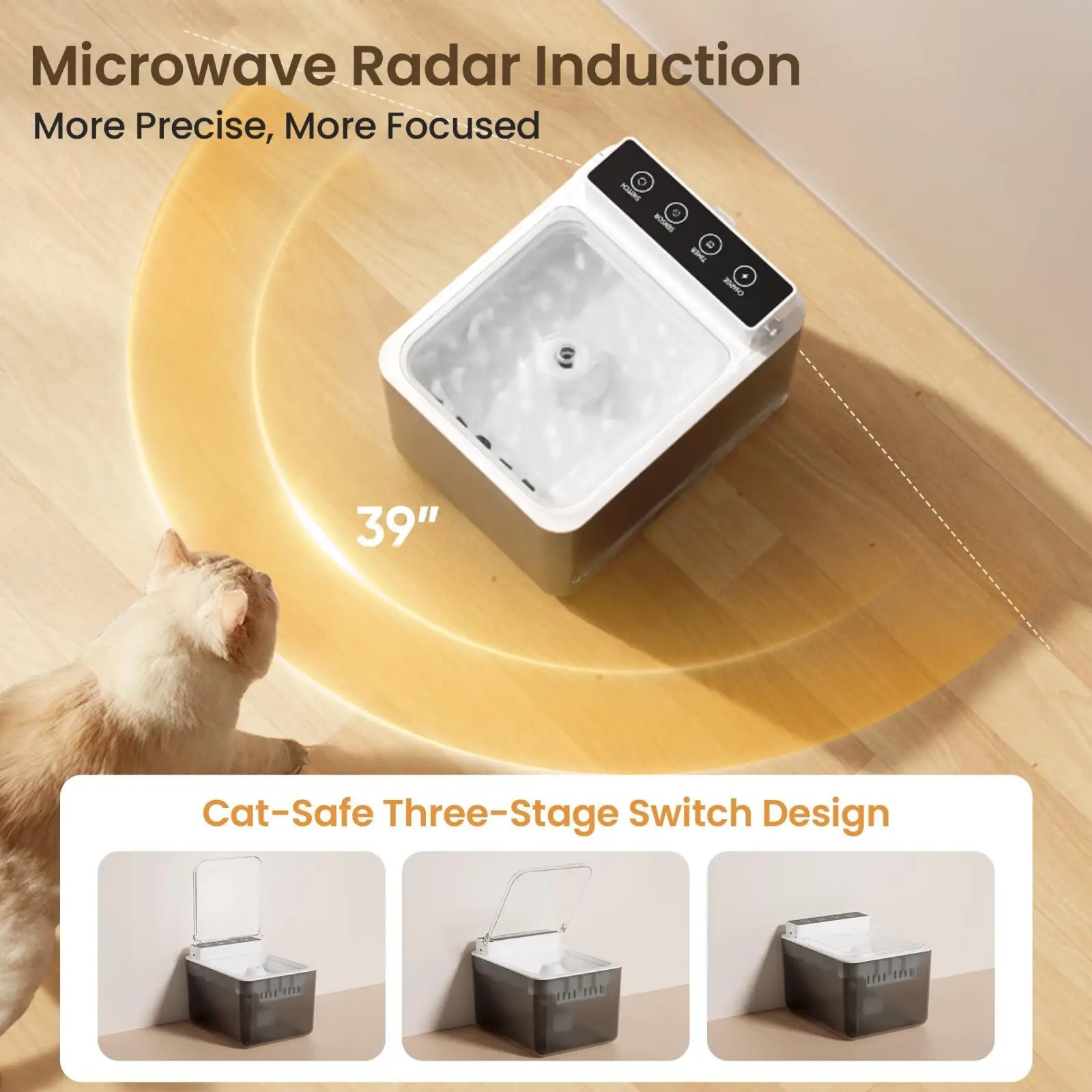 3l Radar Sensing Pet Water Fountain for Cats and Dogs