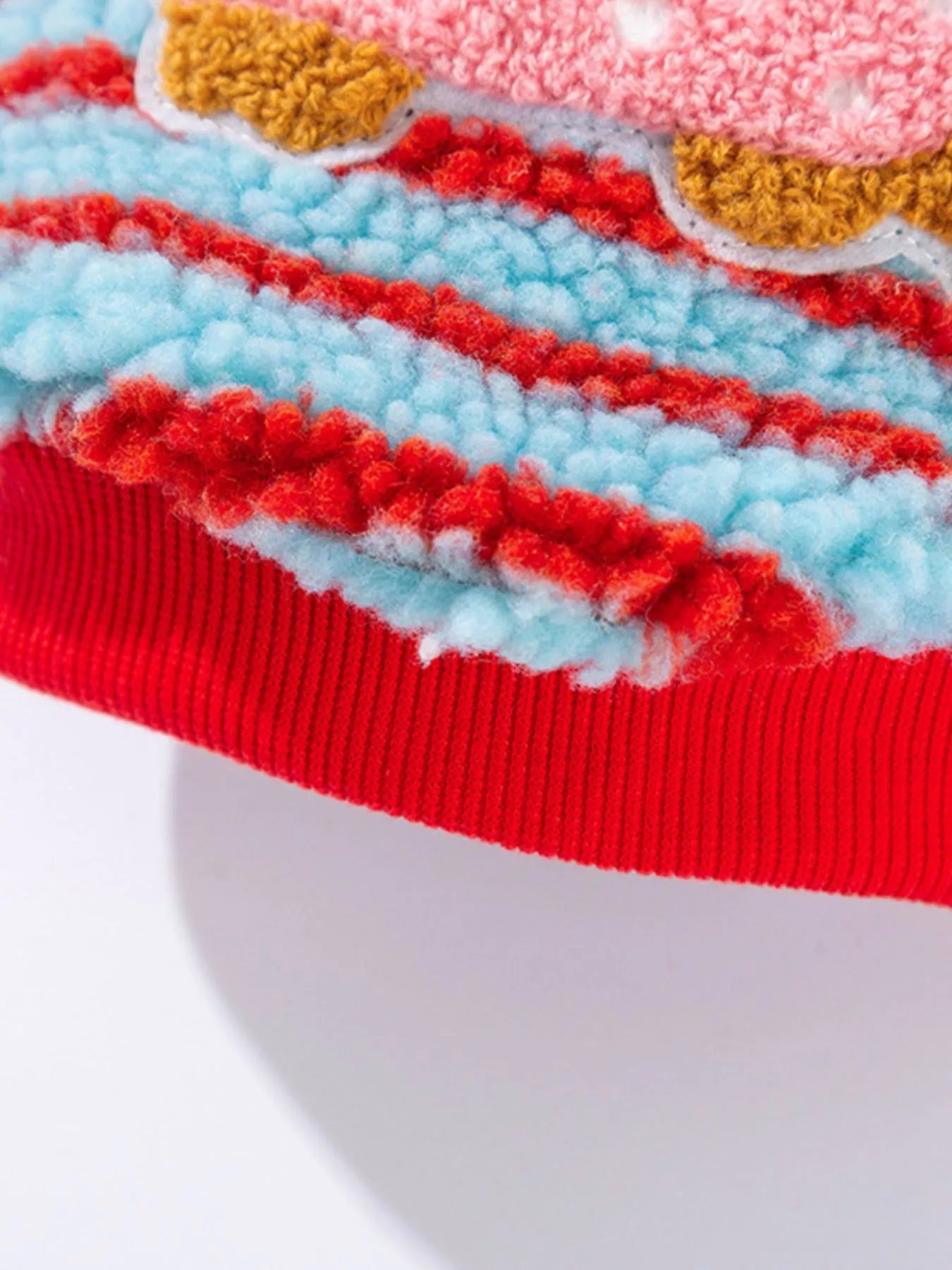 Striped Hooded Plush Pet Sweater