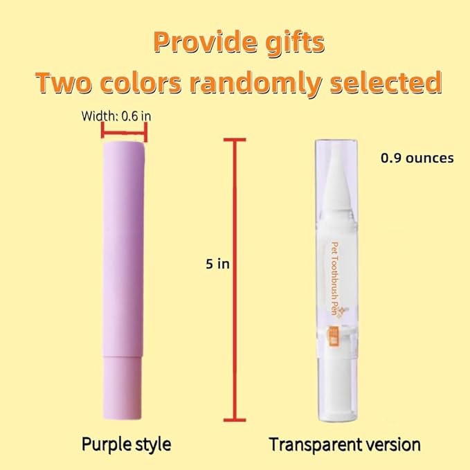 Pet Toothbrush Pen & Oral Repair Gel for Dogs & Cats – Teeth Cleaning Pen, Natural Plant Substance Tartar Remover for Repairing Pets&