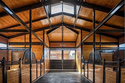 American Floor Mats - Heavy Duty Stall Tiles - Stable/Horse Tiles - Thick, Durable Rubber Flooring Solid Black 10&