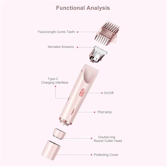 Bikini Trimmer for Women 2025 Upgrade Dual Head Shaver Women Ceramic Blades 2-in-1 Women&