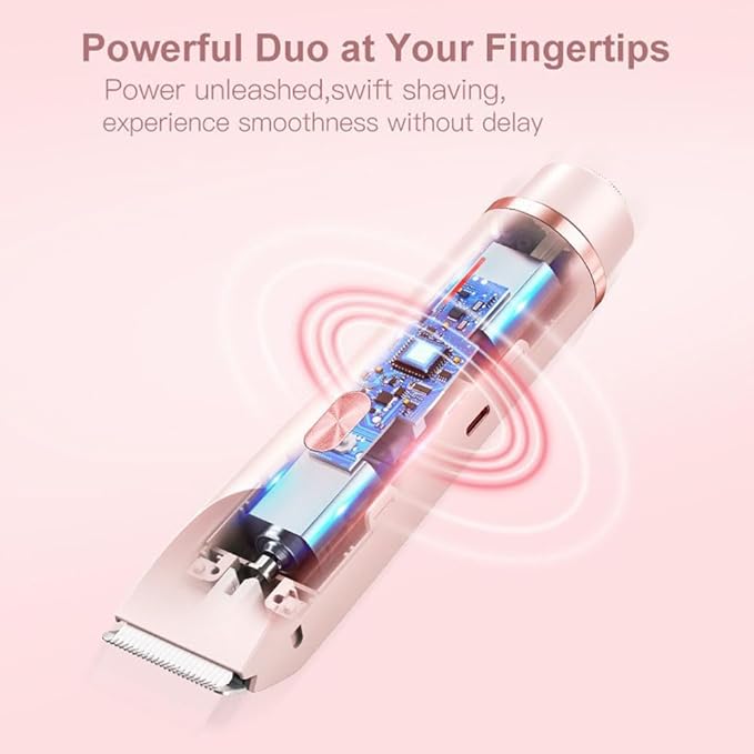Bikini Trimmer for Women 2025 Upgrade Dual Head Shaver Women Ceramic Blades 2-in-1 Women&