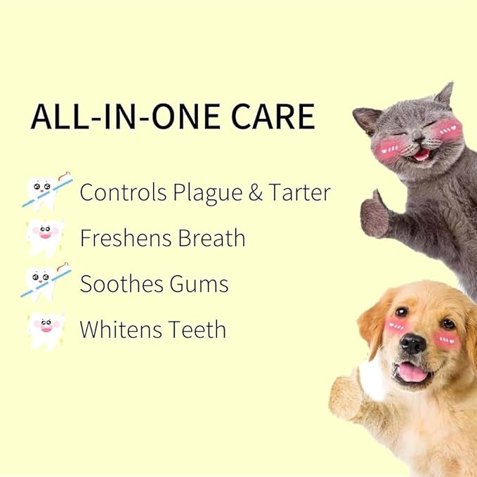 Pet Toothbrush Pen & Oral Repair Gel for Dogs & Cats – Teeth Cleaning Pen, Natural Plant Substance Tartar Remover for Repairing Pets&