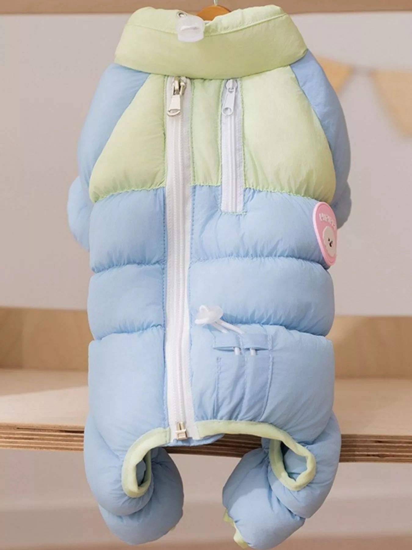 Color Block Warm Pet Jumpsuit