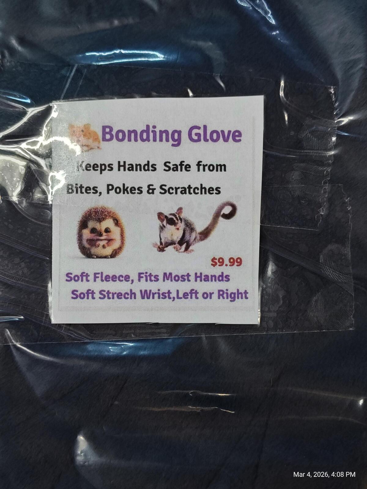 Bonding No-Bite Super Soft Fleece Glove for Small Pets – Cozy Comfort by PNC Family Finds