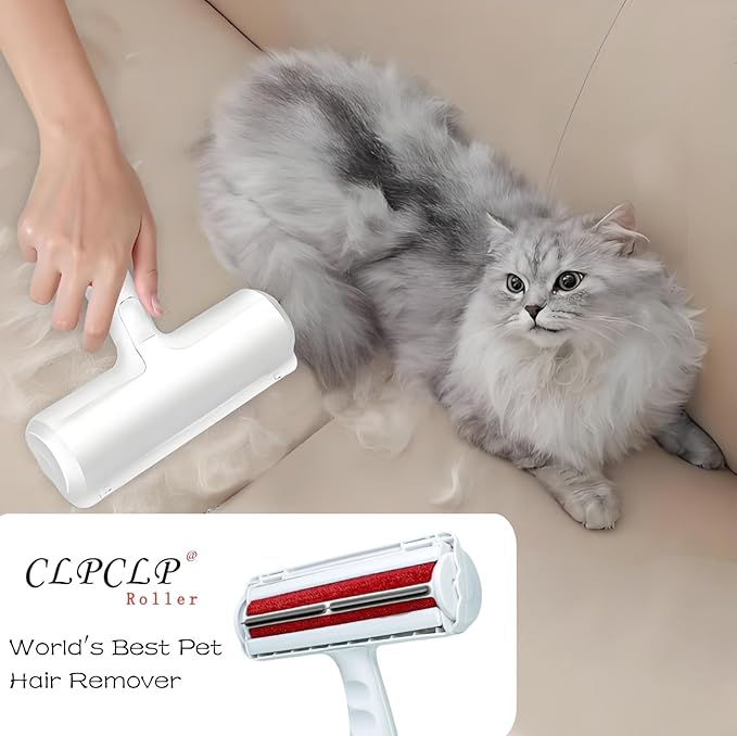 Roller Pet Hair Removal Tool,Reusable Lint Roller - Cat and Dog Hair Remover for Furniture,Dog Brush for Shedding,Portable Multi-Surface Fur Removal Tool (Sofas,Carpets,Clothing,Bed Sheet)