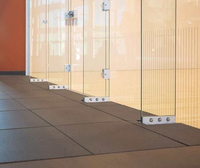 American Floor Mats - Extreme Rubber Gym Tiles - 1 Inch Thick Colorful Rubber Gym Tiles - Superior Shock and Sound Absorbing Tiles - 35% Purple/Grey/White 50 Tile Pack (Covers 200 Sq Ft)