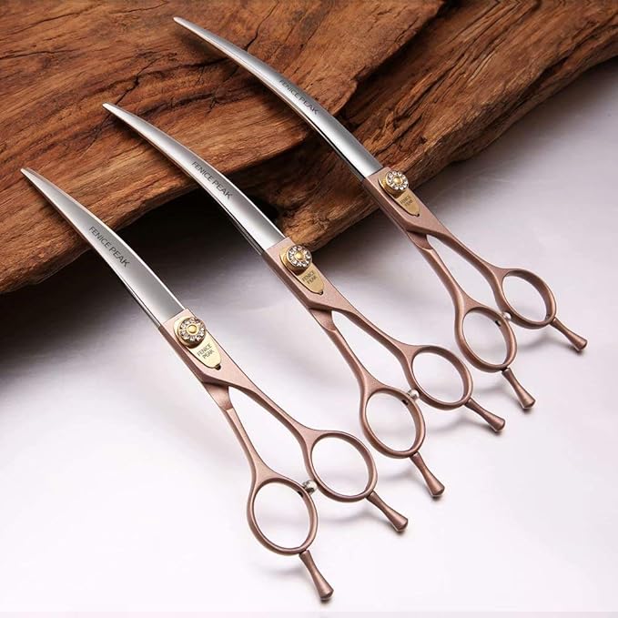 Fenice Peak Professional Curved Dog Grooming Scissors 8&