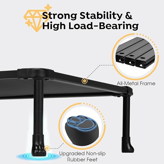 Veehoo Chew Proof Elevated Dog Bed, Durable Raised Dog Training Platform, Platform Dog Beds for Large Dogs, Raised Pet Cot Training System for Place, Agility, Indoor or Outdoor, CWC2420CP