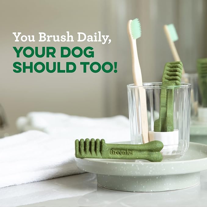 Greenies Original Teenie Natural Dental Care Dog Treats, 3 oz. Pack (11 Treats) (Pack of 2)