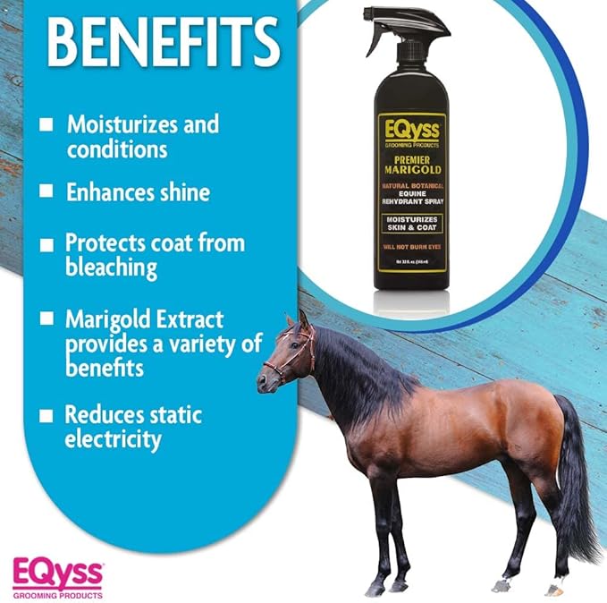 EQyss Premier Marigold Equine Coat Conditioning Spray - Moisturize Horse&