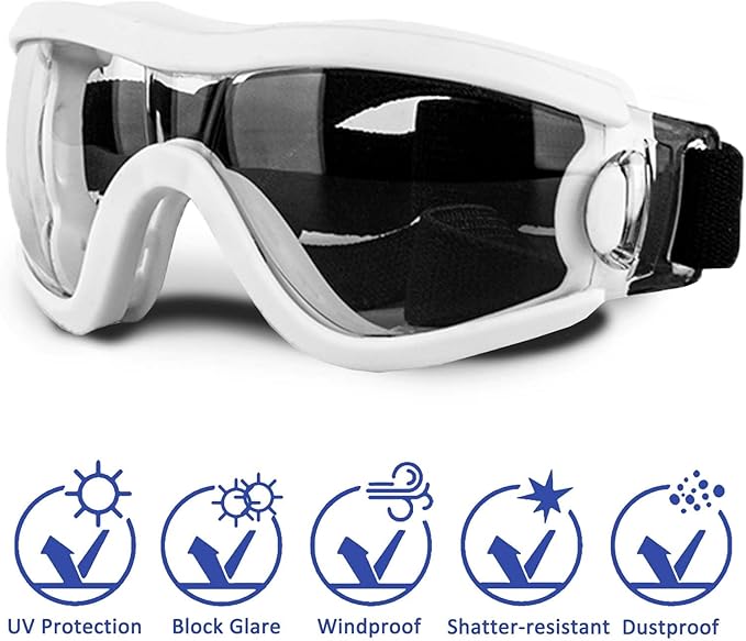 Medium Dog Sunglasses with Adjustable Strap UV Protection, Winproof Puppy Sunglasses, Suitable for Dogs Eyes Protection,Soft Dog Goggles