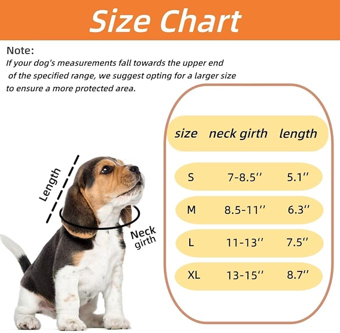Soft Dog Cone Collar for Dogs After Surgery, Adjustable Dog Recovery Cone Collar for Medium Small Puppy Dogs and Cats to Stop Licking (Watermelon L)