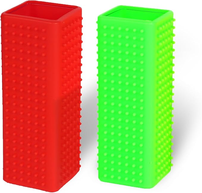 2pcs Pet Dog Cat Hair Remover, Pet Hair Removal Tool, Hollow Cleaner Brush for car,Interior, Furniture, Sofa (red and green)