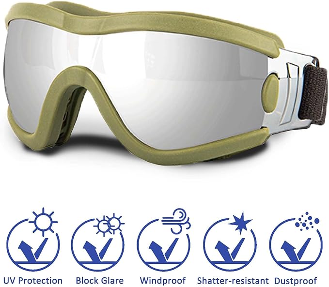 Medium Dog Sunglasses with Adjustable Strap UV Protection, Winproof Puppy Sunglasses, Suitable for Dogs Eyes Protection,Soft Dog Goggles