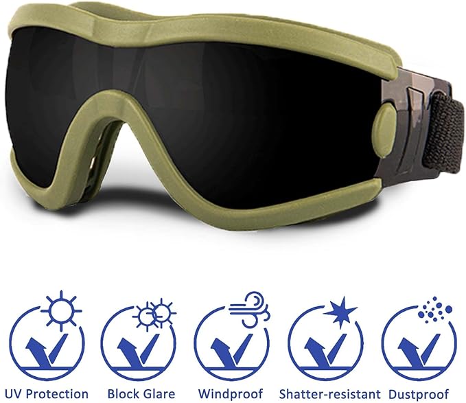 Medium Dog Sunglasses with Adjustable Strap UV Protection, Winproof Puppy Sunglasses, Suitable for Dogs Eyes Protection,Soft Dog Goggles