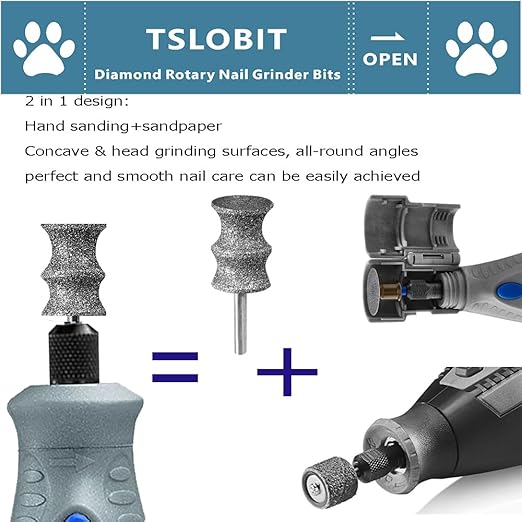 Diamond Dremel Dog Nail Grinder Attachment, 1/8&