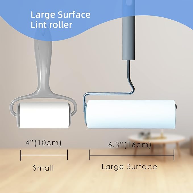 Extra Sticky Large Surface Lint Roller, 6.3&