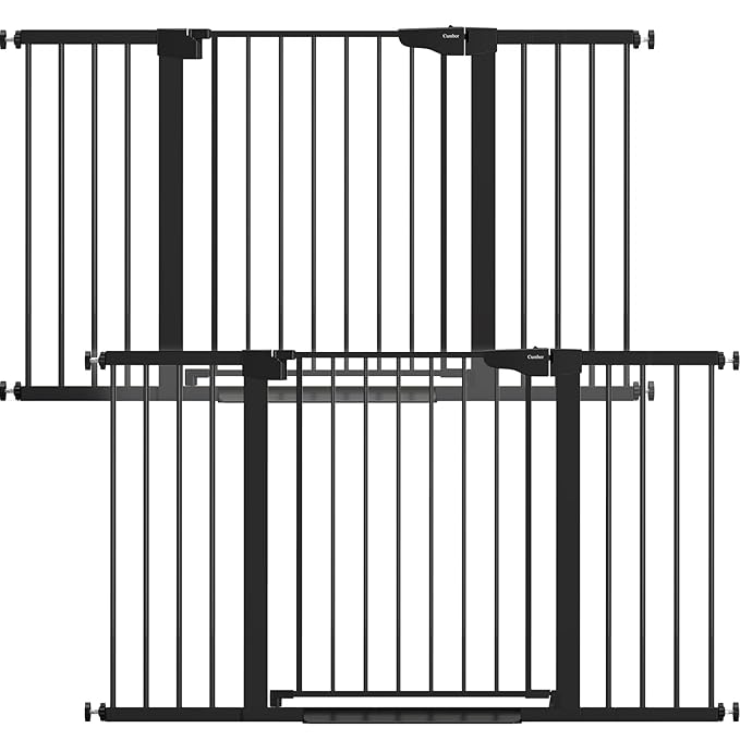 Cumbor 2 Pack 29.7-54.2" Baby Gate for Stairs, Mom&