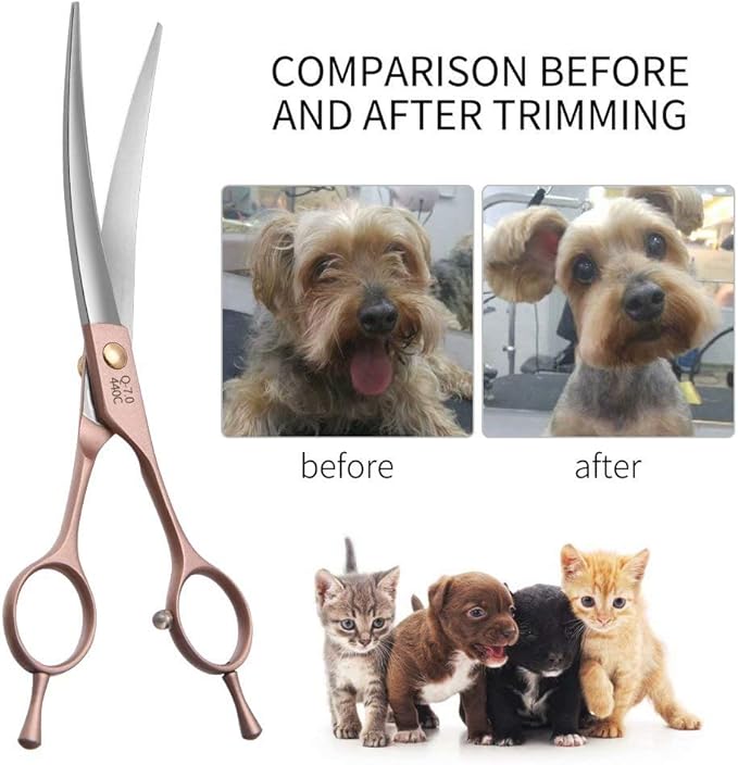 Fenice Peak Professional Curved Dog Grooming Scissors 7.5&