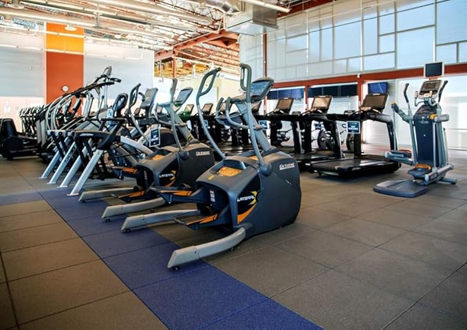 American Floor Mats - Extreme Rubber Gym Tiles - 1 Inch Thick Colorful Rubber Gym Tiles - Superior Shock and Sound Absorbing Tiles - 10% Red 25 Tile Pack (Covers 100 Sq Ft)