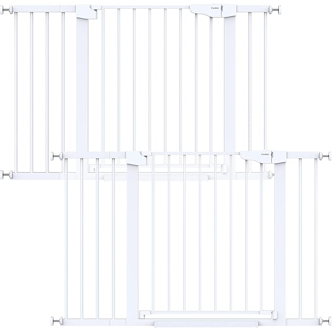 Cumbor 2 Pack 29.7"-48" Baby Gate for Stairs, Mom&