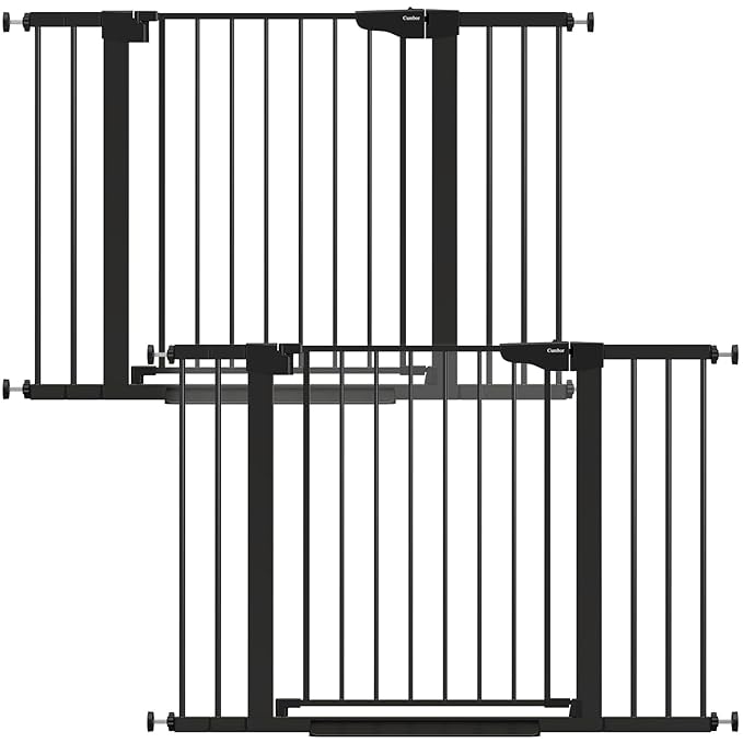 Cumbor 2 Pack 29.7-46" Baby Gate for Stairs, Mom&