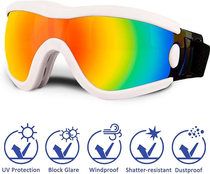 Medium Dog Sunglasses with Adjustable Strap UV Protection, Winproof Puppy Sunglasses, Suitable for Dogs Eyes Protection,Soft Dog Goggles