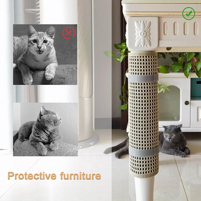 Cat Nail File Scratcher, Cat Scratch Pad Wrapped Around a Cat Scratching Post, Nail File for Cats with 80 Aluminum Oxide Grit, Cat Nail File Can Help to Trim Your Cat&