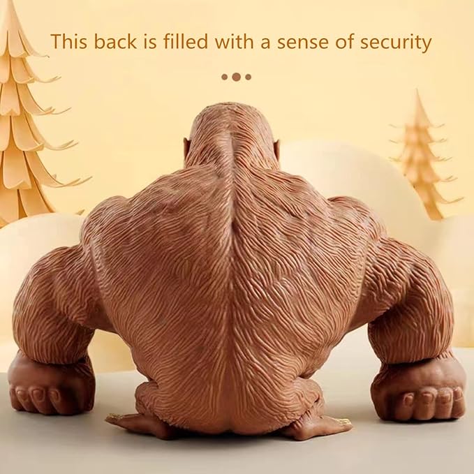 Stretchy Glue-Sand Filled Rubber Gorilla Soft Latex Decompression Doll Toy, Animal High-Elastic Stretchable, Adults&