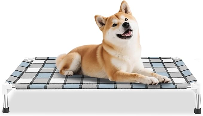 Elevated Outdoor Raised Dog Bed Outdoor Dogs Bed Lifted Pet Bed Dog Cot for Medium Pet Taste Life, Start with A Pet Bed 34&