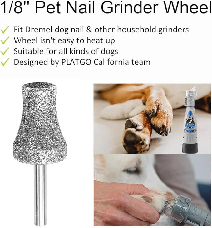 Diamond Dremel Dog Nail Grinder FlashB, Dogs&Pets Nail Care, 1/8&