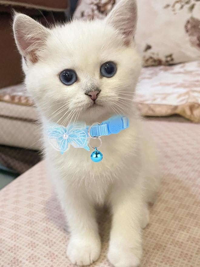 16 PCS Cute Cat Collars Breakaway with Bell for Boy Cats and Girl Cats Gifts (