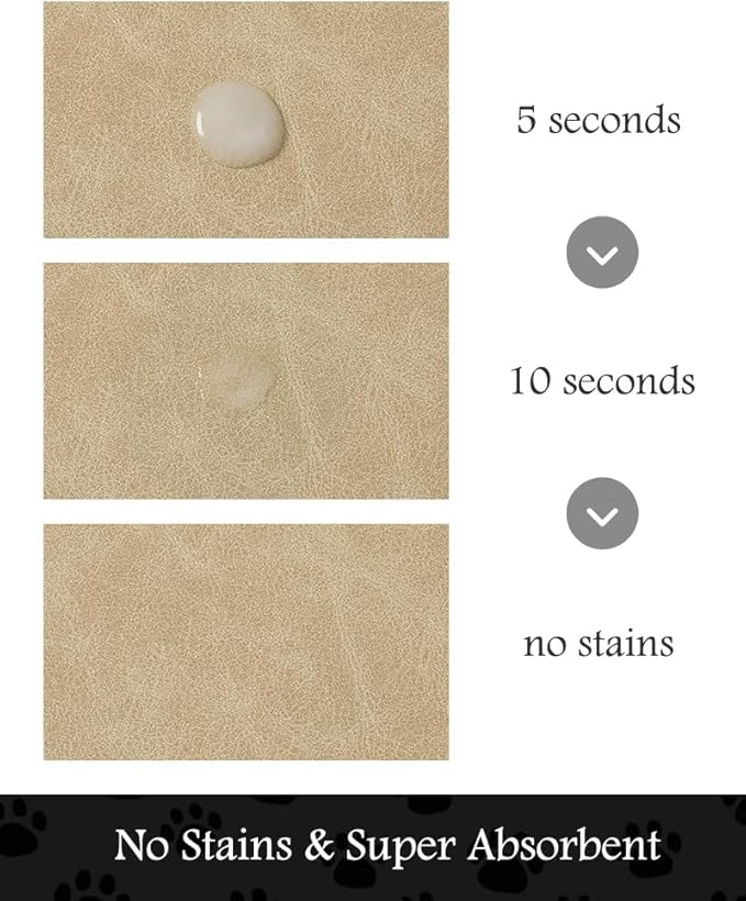 Pet Feeding Mat-Absorbent Dog Mat for Food and Water Bowl-No Stains Quick Dry Water Dispenser Mat-Dog Accessories Pet Supplies-Bowl for Messy Drinkers(Beige,12"x19"