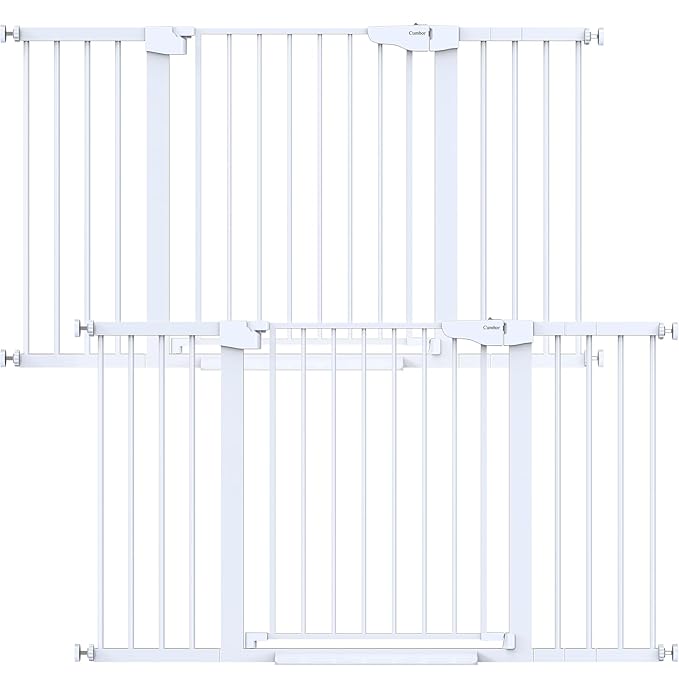 Cumbor 2 Pack 29.7-54.2" Baby Gate for Stairs, Mom&