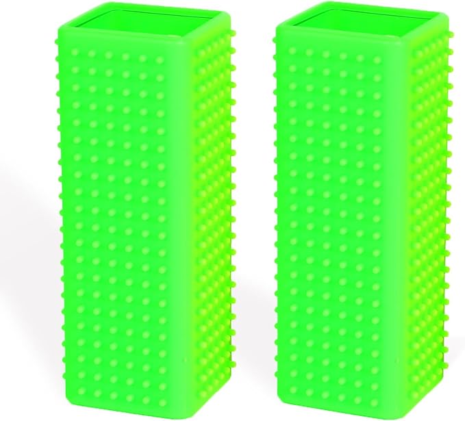 2pcs Pet Dog Cat Hair Remover, Pet Hair Removal Tool, Hollow Cleaner Brush for car,Interior, Furniture, Sofa (green and green)