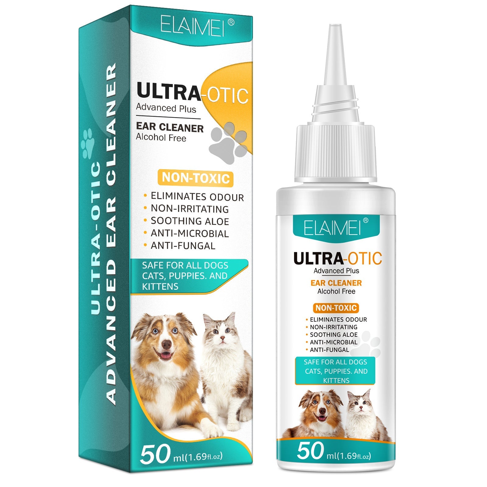 Pet Ear Cleaner β Gentle Ear Cleaning Solution for Dogs & Cats | Removes Wax, Mites & Prevents Infections