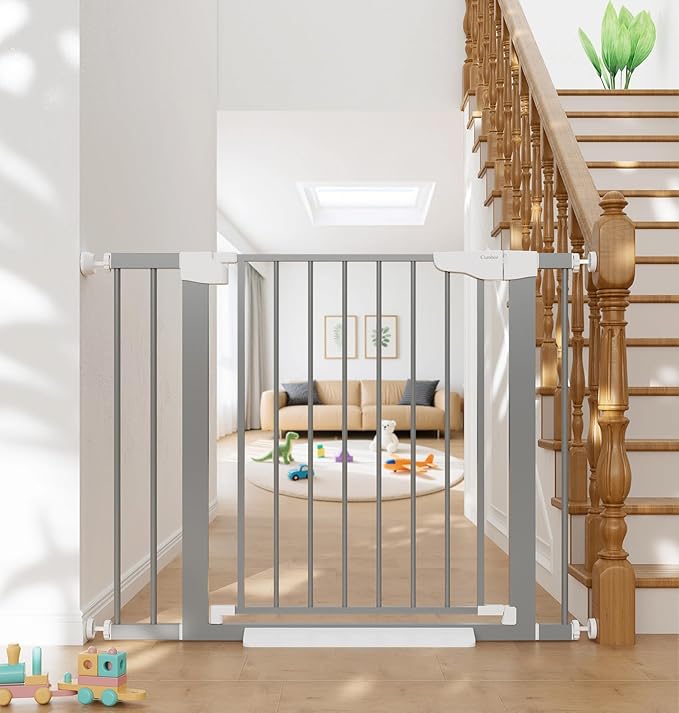 Cumbor 29.7"-40.6" Baby Gate for Stairs, Mom&