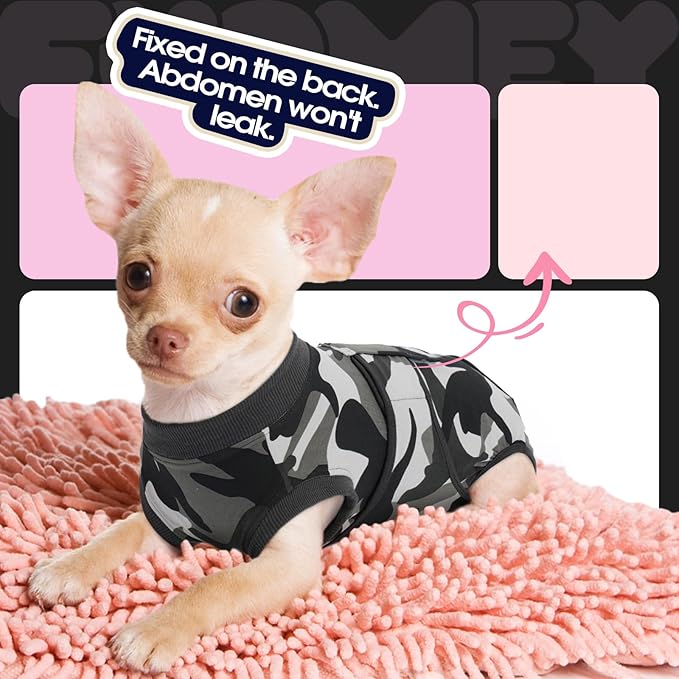 FUAMEY Dog Recovery Suit Male,Dogs Surgery Neuter Suits Puppy Spay Shirts for Female Protect Dog&