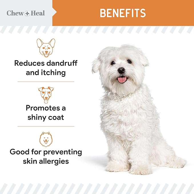Wild Caught Omega 3 Fish Oil for Dogs - 180 Softgel Capsules for Healthy Skin and Coat - 300 mg Mini Dog Fish Oil Pills for Shedding, Dry Itching Skin, and Hot Spots - Pet Omega Salmon Supplement